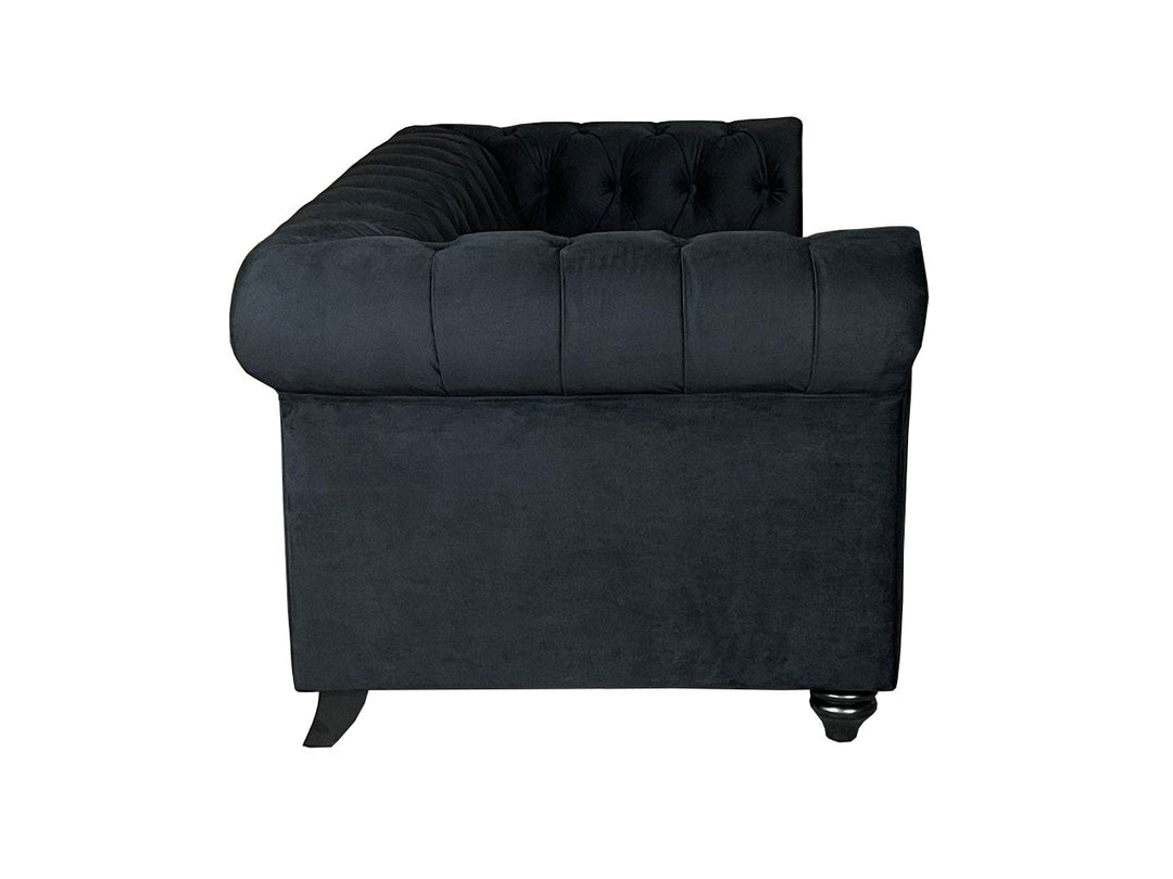 Chesterfield 3 + 2 Fabric Black