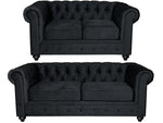 Load image into Gallery viewer, Chesterfield 3 + 2 Fabric Black
