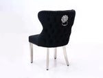 Load image into Gallery viewer, Plush-DC-27 Black Velvet Dining Chair
