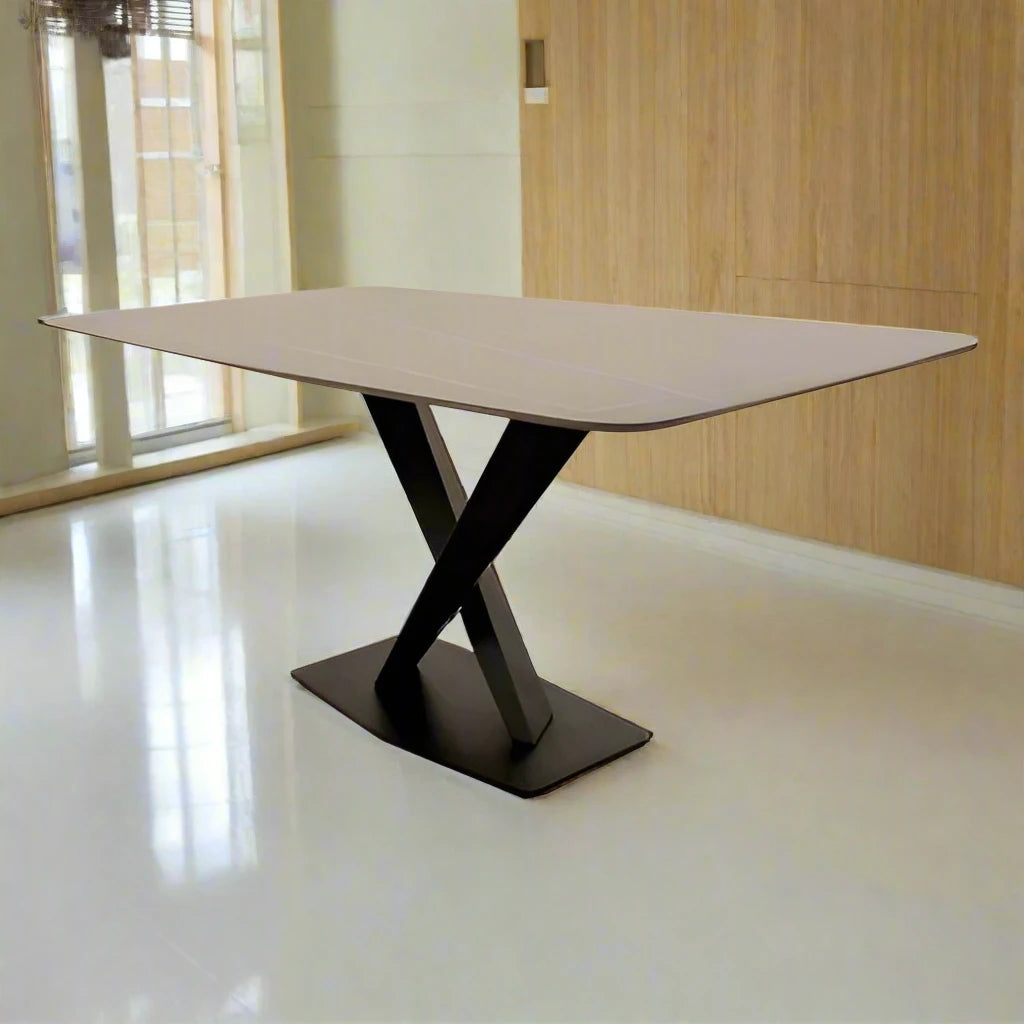 Plush-DT-15  1.6 Black Dining Table with Black Sintered Stone