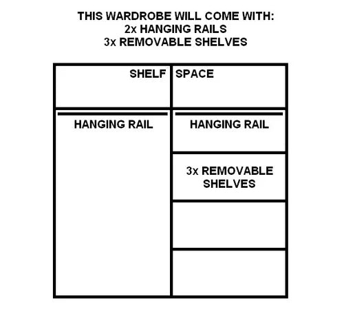 Plush-WA-04 Sliding Door Wardrobe 150cm