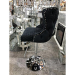 Load image into Gallery viewer, Plush-BS-27 Black Velvet Bar Stool
