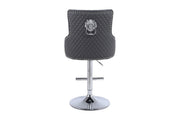 Plush-BS-24 Hudson Grey PU Bar Stool
