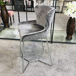 Load image into Gallery viewer, Plush-BS-38 Grey Bar Stool
