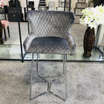 Load image into Gallery viewer, Plush-BS-38 Grey Bar Stool
