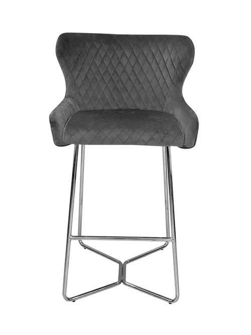 Plush-BS-38 Grey Bar Stool