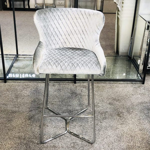 Plush-BS-38 Silver HQ Bar Stool