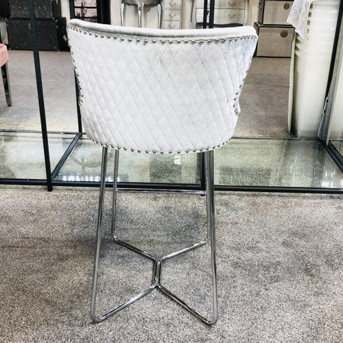 Plush-BS-38 Silver HQ Bar Stool