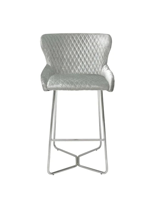 Plush-BS-38 Silver HQ Bar Stool