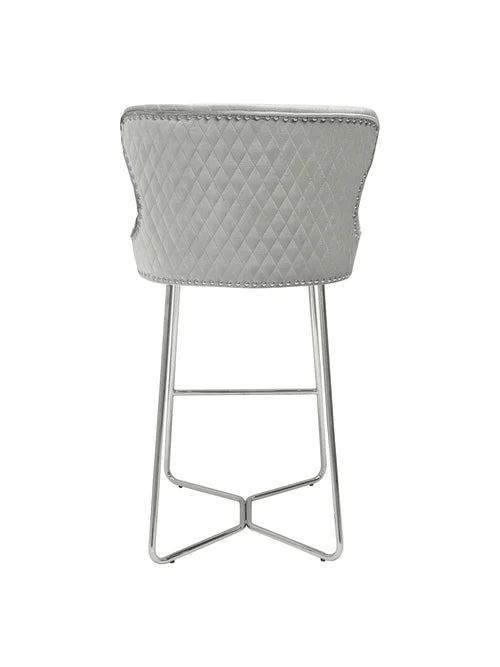 Plush-BS-38 Silver HQ Bar Stool