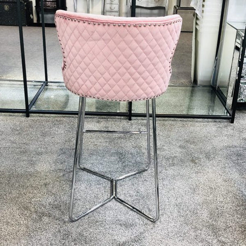 Plush-BS-38 Pink Bar Stool