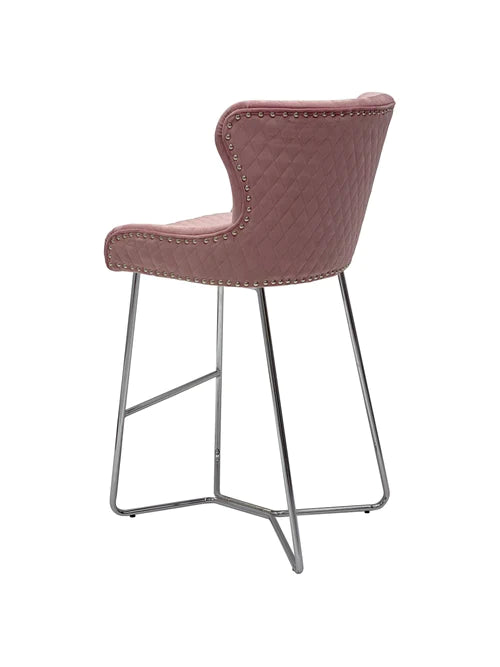 Plush-BS-38 Pink Bar Stool