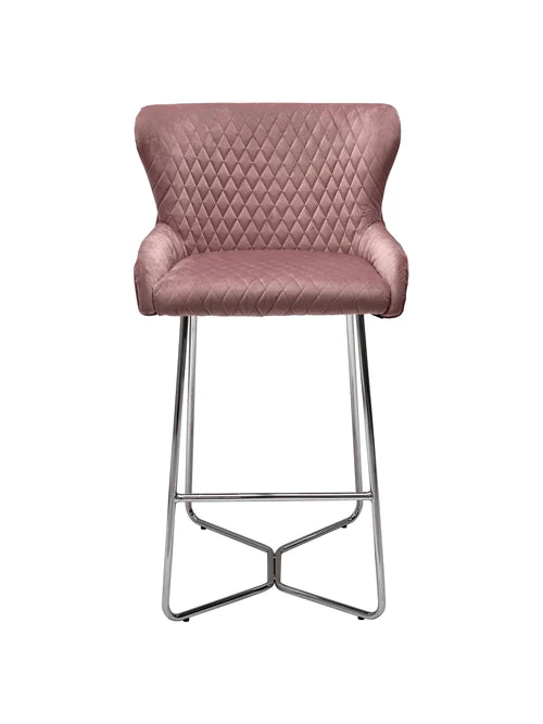 Plush-BS-38 Pink Bar Stool