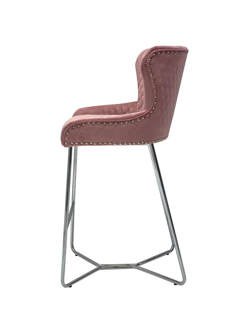 Plush-BS-38 Pink Bar Stool