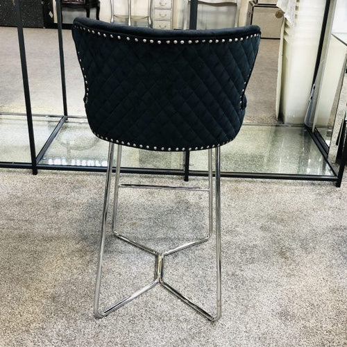 Plush-BS-38 Black Bar Stool