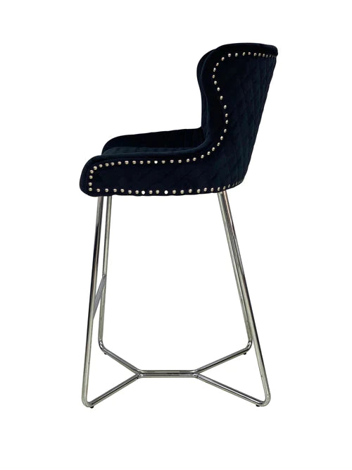 Plush-BS-38 Black Bar Stool