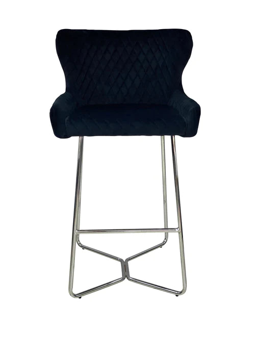 Plush-BS-38 Black Bar Stool