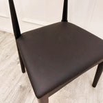 Load image into Gallery viewer, Plush-DC-19 Wooden Wishbone Chair with Matt Black Seat
