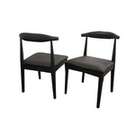 Load image into Gallery viewer, Plush-DC-19 Wooden Wishbone Chair with Matt Black Seat
