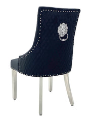 Plush-DC-24 Black Velvet Dining Chair