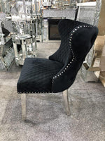 Load image into Gallery viewer, Plush-DC-27 Black Velvet Dining Chair
