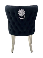 Load image into Gallery viewer, Plush-DC-27 Black Velvet Dining Chair
