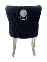 Load image into Gallery viewer, Plush-DC-27 Black Velvet Dining Chair
