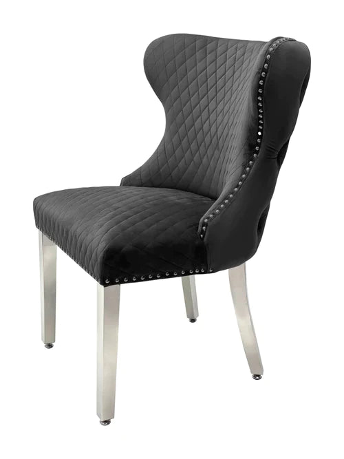 Plush-DC-27 Black Velvet Dining Chair