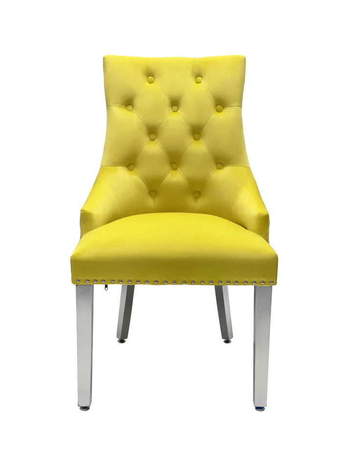 Plush-DC-24 Mustard Velvet Dining Chair