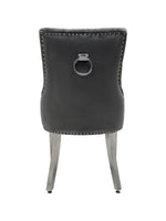 Load image into Gallery viewer, Plush-DC-26  Hudson Grey PU Leather Dining Chair Ring Knocker
