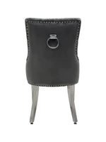 Load image into Gallery viewer, Plush-DC-26  Grey Chrome Leg Dining Chair
