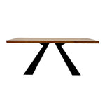 Load image into Gallery viewer, Plush-DT-20 1.8 Dining Table Solid wood top with Matt Black Metal Legs
