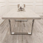 Load image into Gallery viewer, Plush-DT-19 1.8 Dining Table Solid Light Pine wood with Chrome Metal Legs
