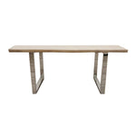 Load image into Gallery viewer, Plush-DT-19 1.8 Dining Table Solid Light Pine wood with Chrome Metal Legs
