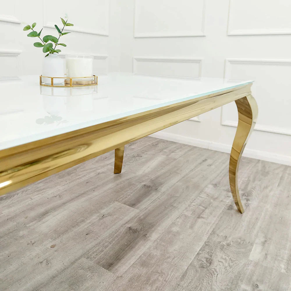 Plush-DT-02 Gold Dining Table 1m