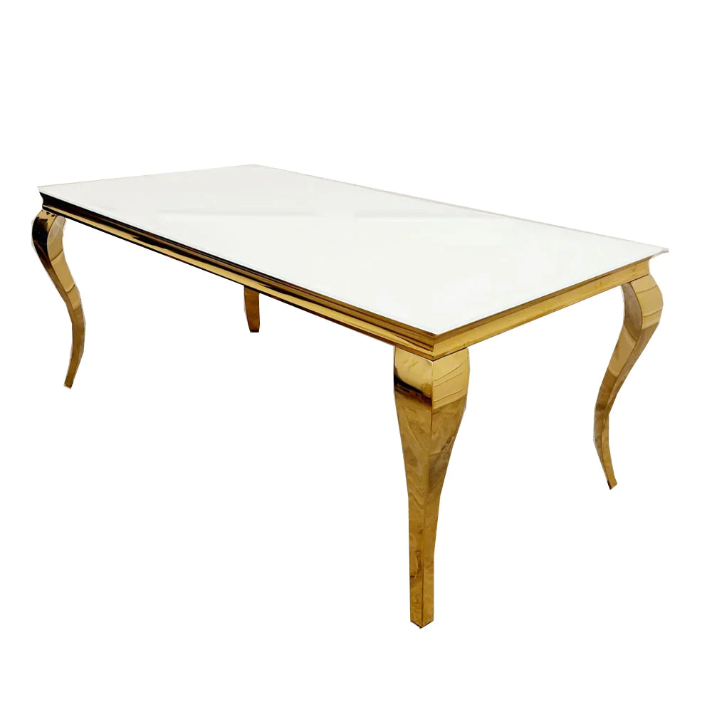 Plush-DT-02 Gold Dining Table 1.5m