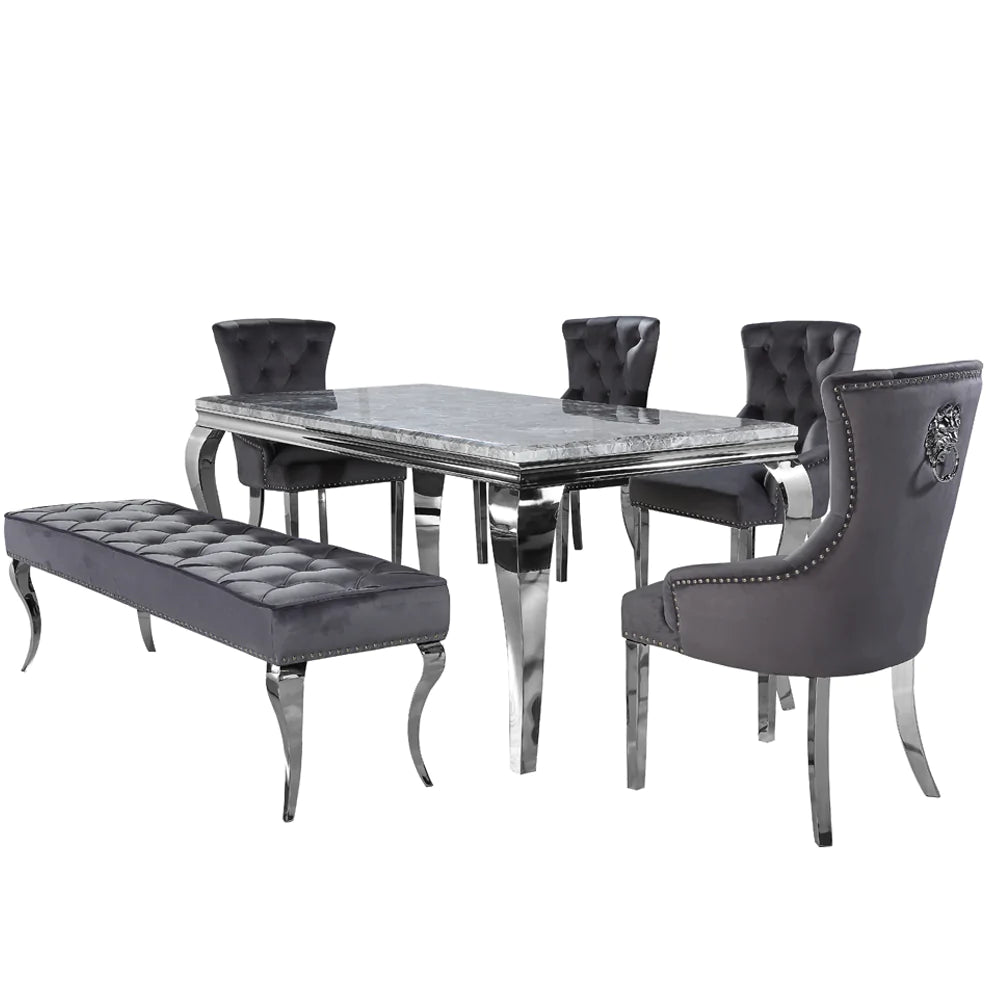 Plush-DT-02 Chrome Dining Table 1.5m