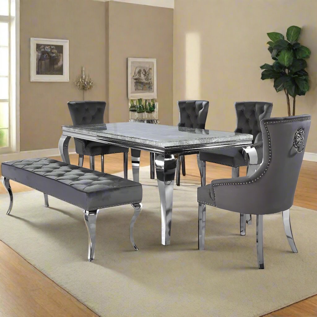 Plush-DT-02 Chrome Dining Table 2m