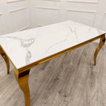 Load image into Gallery viewer, Plush-DT-02 Gold Dining Table 1.6m
