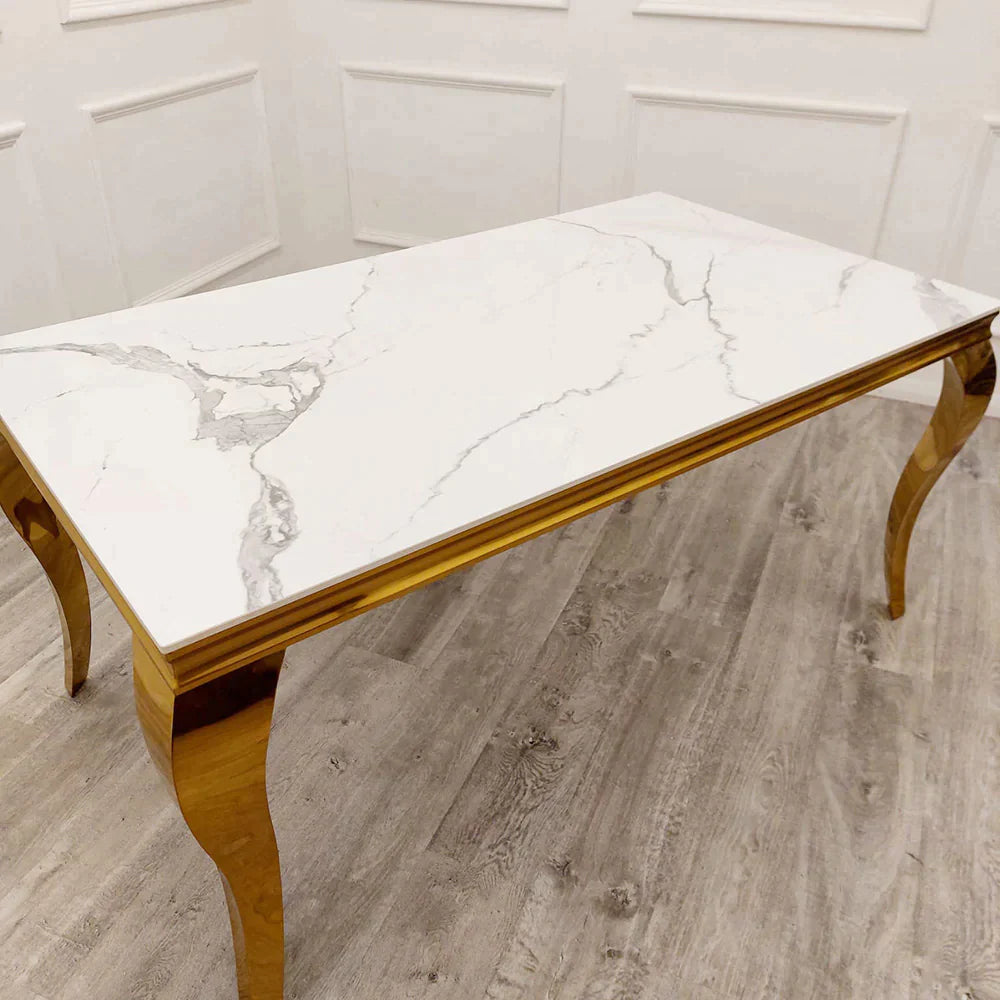 Plush-DT-02 Gold Dining Table 1.6m