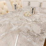 Load image into Gallery viewer, Plush-DT-02 Gold Dining Table Sintered Stone Top
