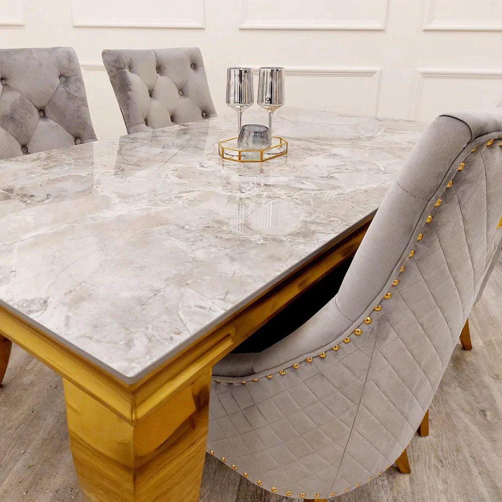 Plush-DT-02 Gold Dining Table 1.4m