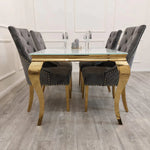 Load image into Gallery viewer, Plush-DT-02 Gold Dining Table 1.6m
