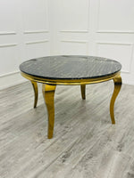 Load image into Gallery viewer, Plush-DT-02 Gold Dining Table 2m
