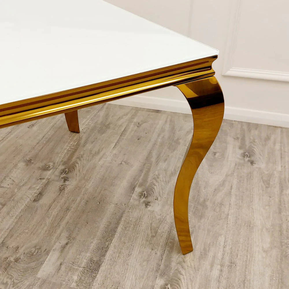 Plush-DT-02 Gold Dining Table 1.8m