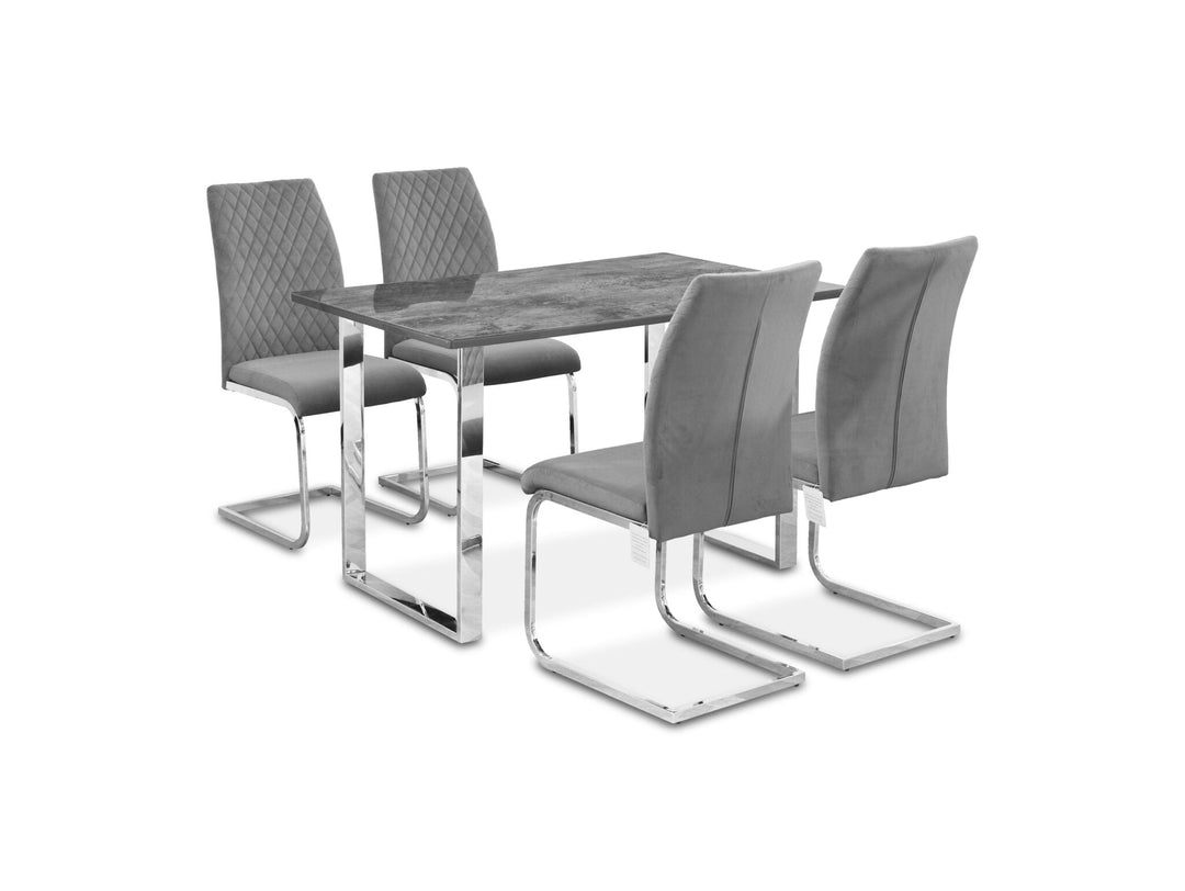 Plush-DT-30 Dining Set (Table & 4 Chairs)