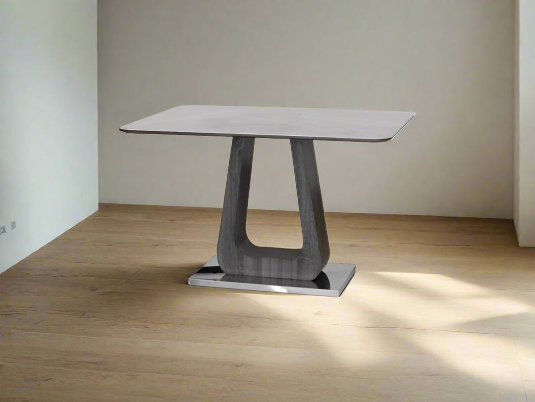 Plush-DT-32 120cm Dining Table (120cm Fixed Top) (Grey Ceramic)