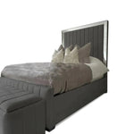 Load image into Gallery viewer, Mirrored Sapphire Upholstered Bed Frame
