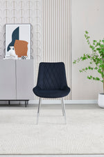 Load image into Gallery viewer, Plush-DC-19 Black Velvet Dining Chair
