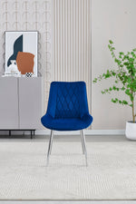 Load image into Gallery viewer, Plush-DC-21 Navy Velvet Dining Chair
